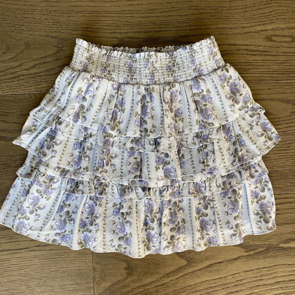 EUC Sz 12 Youth LoveShackFancy blue ruffle skirt.